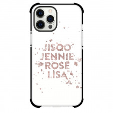 Blackpink Phone Case For iPhone and Samsung Galaxy Devices - Blackpink Girls Name Pink Glitter On White Background