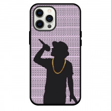 Bruno Mars Phone Case For iPhone and Samsung Galaxy Devices - Bruno Mars Silhouette On Word Art Background