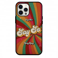 Doja Cat Phone Case For iPhone and Samsung Galaxy Devices - Doja Cat Say So Word Art On Colorful Background