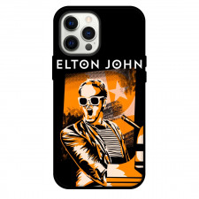 Elton John Phone Case For iPhone and Samsung Galaxy Devices - Elton John Vector Art Pink And Black