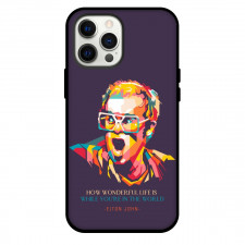 Elton John Phone Case For iPhone and Samsung Galaxy Devices - Elton John Wpap Art On Purple Background