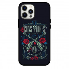 Guns N Roses Phone Case For iPhone and Samsung Galaxy Devices - Guns N Roses 1985 Logo Vintage On Black Background