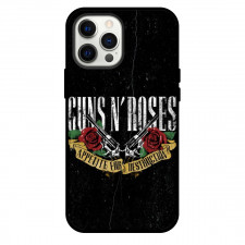 Guns N Roses Phone Case For iPhone and Samsung Galaxy Devices - Guns N Roses Logo Vintage On Black Background