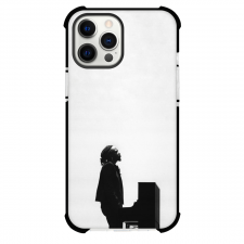 Kendrick Lamar Phone Case For iPhone and Samsung Galaxy Devices - Kendrick Lamar Grayscale Performing With Piano