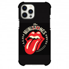 The Rolling Stones Phone Case For iPhone and Samsung Galaxy Devices - The Rolling Stones 50th Anniversary Logo On Black Background