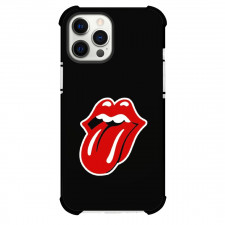 The Rolling Stones Phone Case For iPhone and Samsung Galaxy Devices - The Rolling Stones Logo On Black Background