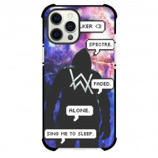 Alan Walker Phone Case For iPhone and Samsung Galaxy Devices - Alan Walker Back Quote Bubbles On Galaxy Background