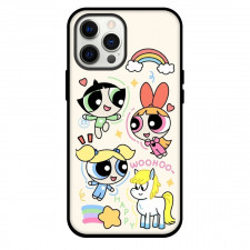 The Powerpuff Girls Phone Case For iPhone and Samsung Galaxy Devices - The Powerpuff Girls On Beige Background