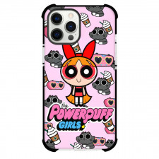 The Powerpuff Girls Blossom Phone Case For iPhone and Samsung Galaxy Devices - Blossom On Pattern Art Pink Background