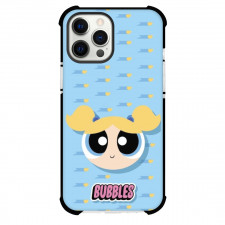 The Powerpuff Girls Bubbles Phone Case For iPhone and Samsung Galaxy Devices - Bubbles On Pattern Art Blue Background
