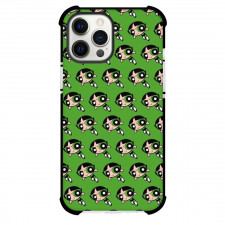 The Powerpuff Girls Phone Case For iPhone and Samsung Galaxy Devices - Buttercup Pattern Art On Green Background