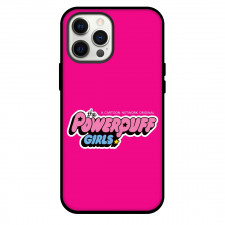 The Powerpuff Girls Phone Case For iPhone and Samsung Galaxy Devices - The Powerpuff Girls Logo On Pink Background