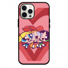 The Powerpuff Girls Phone Case For iPhone and Samsung Galaxy Devices - The Powerpuff Girls On Red Heart Shape