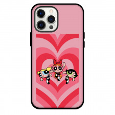 The Powerpuff Girls Phone Case For iPhone and Samsung Galaxy Devices - The Powerpuff Girls On Red Pink Background
