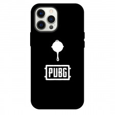 PUBG Phone Case For iPhone and Samsung Galaxy Devices - PUBG Frying Pan Logo On Black Background