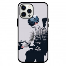 PUBG Phone Case For iPhone and Samsung Galaxy Devices - PUBG Minimalist Art Illustration On Gray Background