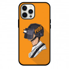 PUBG Phone Case For iPhone and Samsung Galaxy Devices - PUBG Minimalist PopHead On Orange Background