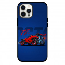 Rocket League Phone Case For iPhone and Samsung Galaxy Devices - Rocket League Red Octane ZSR On Blue Background