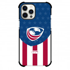 Rugby Rugby USA Phone Case For iPhone and Samsung Galaxy Devices - Team Logo On USA Flag Background