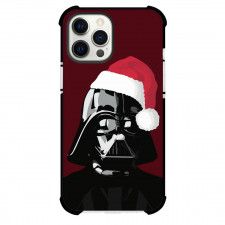 Star Wars Darth Vader Phone Case For iPhone And Samsung Galaxy Devices - Darth Vader With Santa Hat Cartoon Art