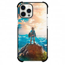 The Legend of Zelda Link Phone Case For iPhone and Samsung Galaxy Devices - Link From Breath of the Wild Sunset View