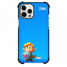 The Legend of Zelda Links Phone Case For iPhone and Samsung Galaxy Devices - Links Awakening Chibi On Blue Background
