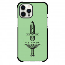 The Legend of Zelda Phone Case For iPhone and Samsung Galaxy Devices - The Legend of Zelda Master Sword On Green Background
