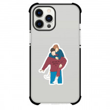 Friends TV Show Phone Case For iPhone and Samsung Galaxy Devices - Ross Gellar And Rachel Green When Were You Under Me Minimalist Sticker Art