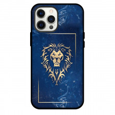 World Of Warcraft Alliance Phone Case For iPhone and Samsung Galaxy Devices - Alliance Poster Blue Background