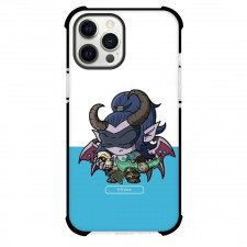 World Of Warcraft Illidan Stormrage Phone Case For iPhone and Samsung Galaxy Devices - Illidan Stormrage Chibi Art On Blue And White Background