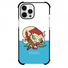 World Of Warcraft Valeera Sanguinar Phone Case For iPhone and Samsung Galaxy Devices - Valeera Sanguinar Chibi Art On Blue And White Background