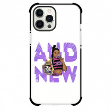 WWE Bianca Belair Phone Case For iPhone and Samsung Galaxy Devices - Bianca Belair Championship Belt Illustration Purple