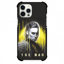 WWE Becky Lynch Phone Case For iPhone and Samsung Galaxy Devices - Becky Lynch Portrait With Belt Yellow Black Background