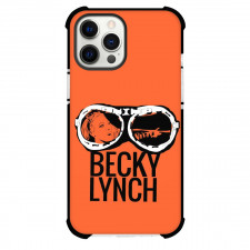WWE Becky Lynch Phone Case For iPhone and Samsung Galaxy Devices - Becky Lynch Sunglass Graphic Art Orange Background