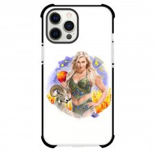 WWE Charlotte Flair Phone Case For iPhone and Samsung Galaxy Devices - Charlotte Flair Standing Goat White Background