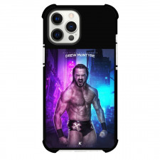 WWE Drew McIntyre Phone Case For iPhone and Samsung Galaxy Devices - Drew McIntyre Shouting Pink Blue Background