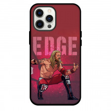 WWE Edge Phone Case For iPhone and Samsung Galaxy Devices - Edge Spear Cartoon Art Red Background