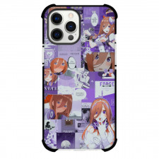 The Quintessential Quintuplets Miku Nakano Phone Case For iPhone Samsung Galaxy Pixel OnePlus Vivo Xiaomi Asus Sony Motorola Nokia - Miku Nakano Purple Theme Collage with Text Overlays