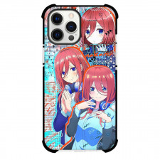 The Quintessential Quintuplets Miku Nakano Phone Case For iPhone Samsung Galaxy Pixel OnePlus Vivo Xiaomi Asus Sony Motorola Nokia - Miku Nakano Wearing Blue Headphones Around Her Neck Collage