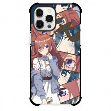 The Quintessential Quintuplets Miku Nakano Phone Case For iPhone Samsung Galaxy Pixel OnePlus Vivo Xiaomi Asus Sony Motorola Nokia - Miku Nakano Wear Outfit with Collage of Her Eyes