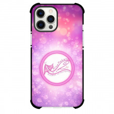 The Quintessential Quintuplets Nino Nakano Phone Case For iPhone Samsung Galaxy Pixel OnePlus Vivo Xiaomi Asus Sony Motorola Nokia - Nino Nakano Stylized in Pink with Butterflies Logo