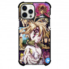 The Seven Deadly Sins Meliodas Case For iPhone Samsung Galaxy Pixel OnePlus Vivo Xiaomi Asus Sony Motorola Nokia - Meliodas Fierce Portrait Collage Background