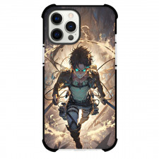 Attack On Titan Eren Phone Case For iPhone Samsung Galaxy Pixel OnePlus Vivo Xiaomi Asus Sony Motorola Nokia - Eren Jaeger Angry Face to Attack with Two Swords