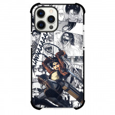 Attack On Titan Eren Phone Case For iPhone Samsung Galaxy Pixel OnePlus Vivo Xiaomi Asus Sony Motorola Nokia - Eren Jaeger Black and White Multi Activities Background