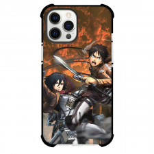 Attack On Titan Eren & Mikasa Phone Case For iPhone Samsung Galaxy Pixel OnePlus Vivo Xiaomi Asus Sony Motorola Nokia - Eren Jaeger & Mikasa Ackerman Attack on Titan