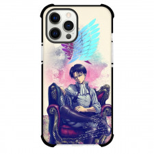 Attack On Titan Levi Phone Case For iPhone Samsung Galaxy Pixel OnePlus Vivo Xiaomi Asus Sony Motorola Nokia - Levi Sit on Arm Chair with Multi Background