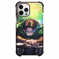 Attack On Titan Levi Phone Case For iPhone Samsung Galaxy Pixel OnePlus Vivo Xiaomi Asus Sony Motorola Nokia - Levi Swing the Sword have Blue Eyes