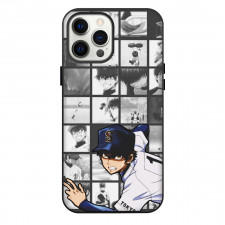 Ace Of The Diamond Sawamura Phone Case For iPhone Samsung Galaxy Pixel OnePlus Vivo Xiaomi Asus Sony Motorola Nokia - Sawamura Pitcher Portrait Collage Background
