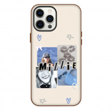 Millie Bobby Brown Phone Case For iPhone Samsung Galaxy Pixel OnePlus Vivo Xiaomi Asus Sony Motorola Nokia - Millie Bobby Brown Smiling Beige Blue Portrait Collage