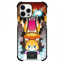 Aggretsuko Phone Case For iPhone Samsung Galaxy Pixel OnePlus Vivo Xiaomi Asus Sony Motorola Nokia - Study Laptop Rage Background